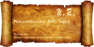 Maczedovics Róbert névjegykártya